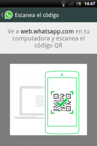 WhatsApp QR Code Screen shot